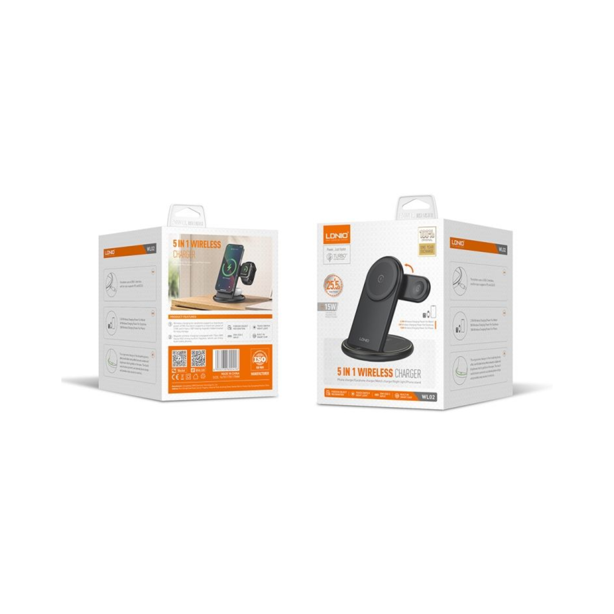 LDNIO WL02 | 5-in-1 15W MagSafe Wireless Charger for iPhone + Apple Watch + AirPods