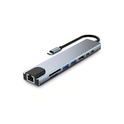 Type-C To USB 8 IN 1 Multi-Port HUB
