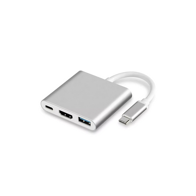 USB 3.1 Type C to USB 3.0 + HDMI + Type C 3 in 1 Charging Adapter