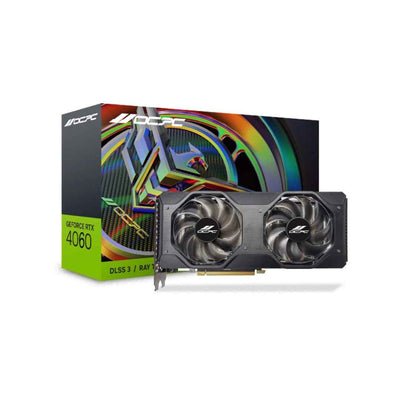 OCPC GeForce RTX 4060 Graphics Card (GPU) with the Box on a white background