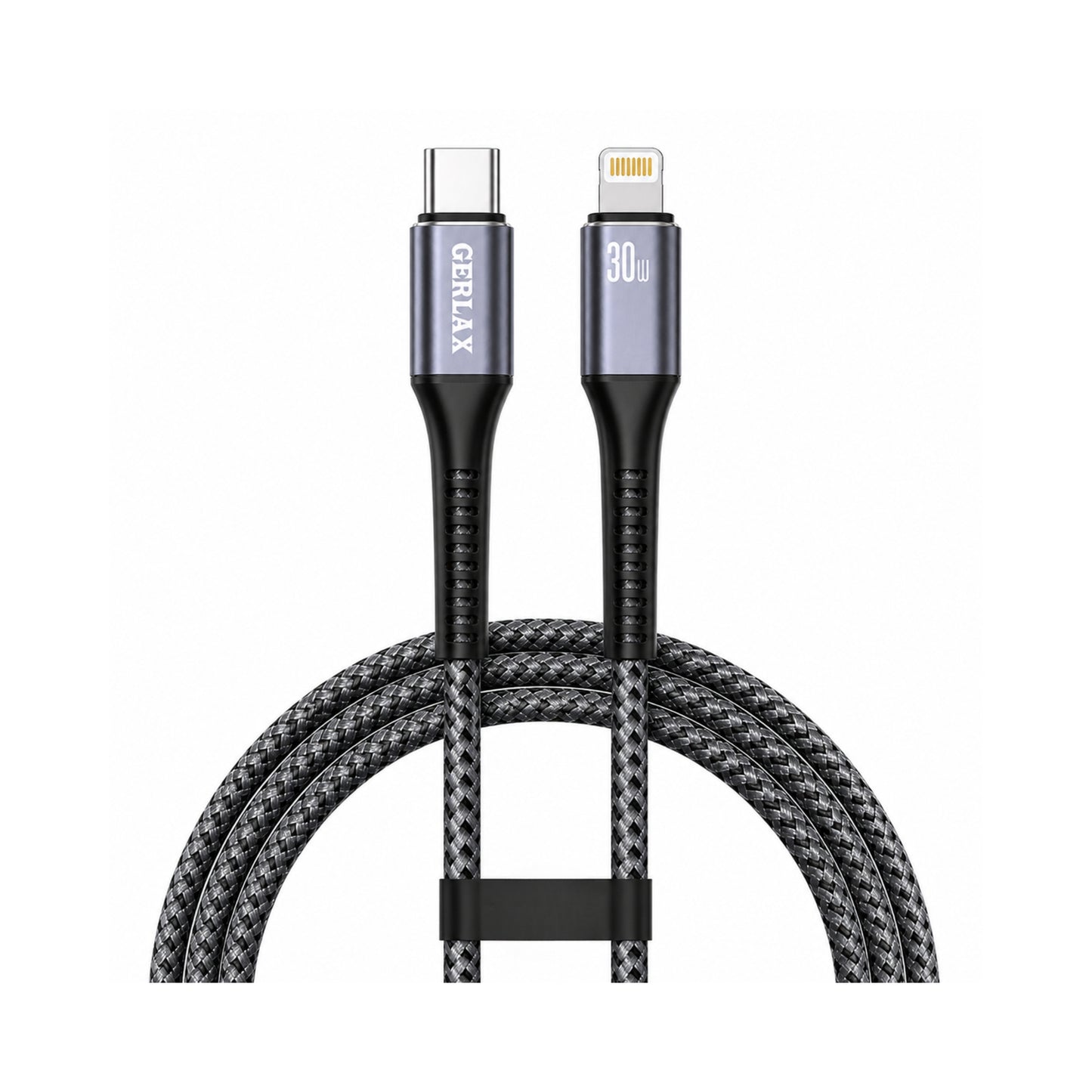 Gerlax USB-C to Lightning Fast Charging Cable 30W PD 1M Nylon Braided