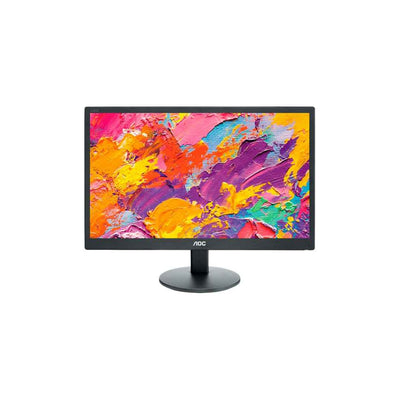 AOC 18.5" VGA monitor placed on a white background 