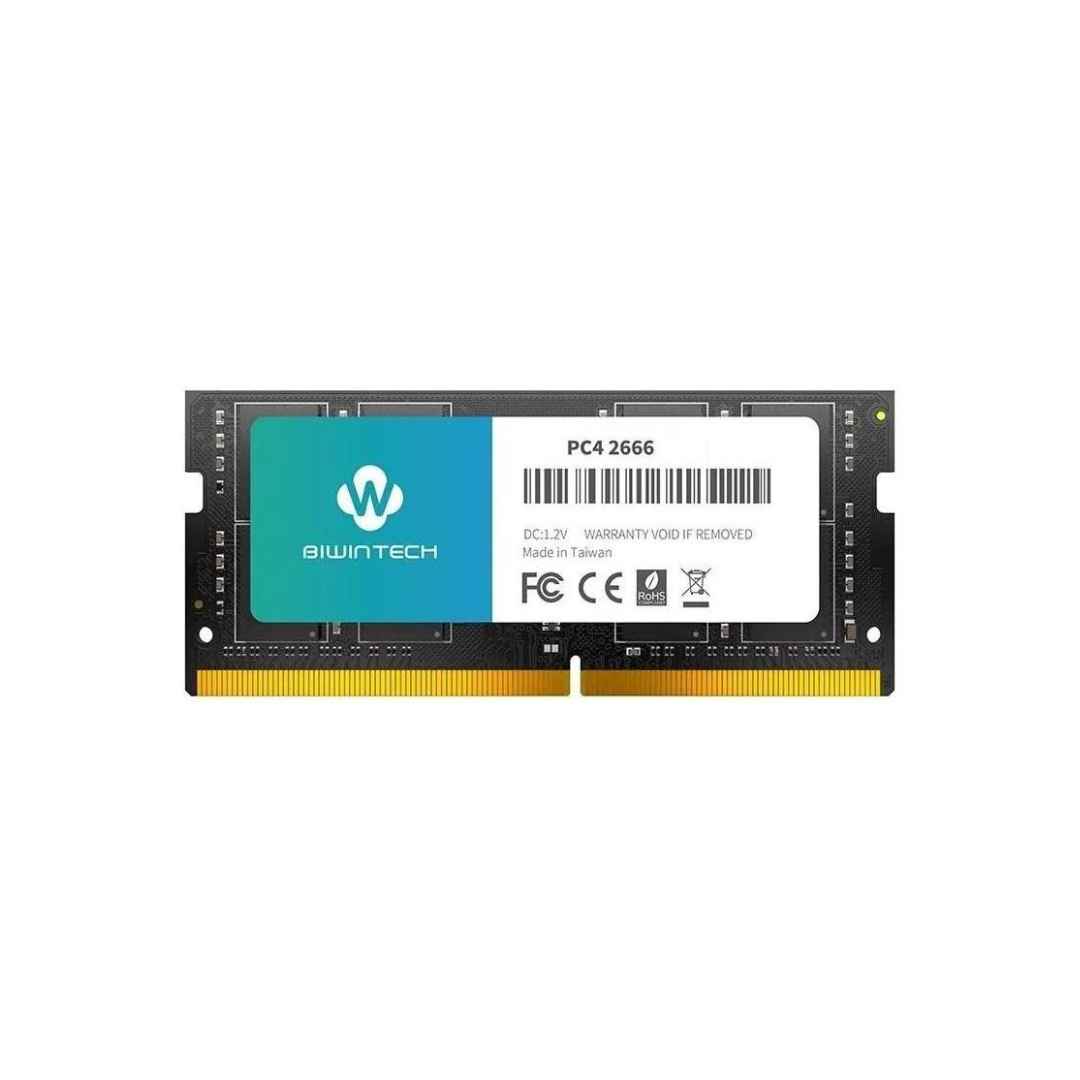 Biwintech 4GB DDR4 2666MHz Laptop RAM placed on a white background 