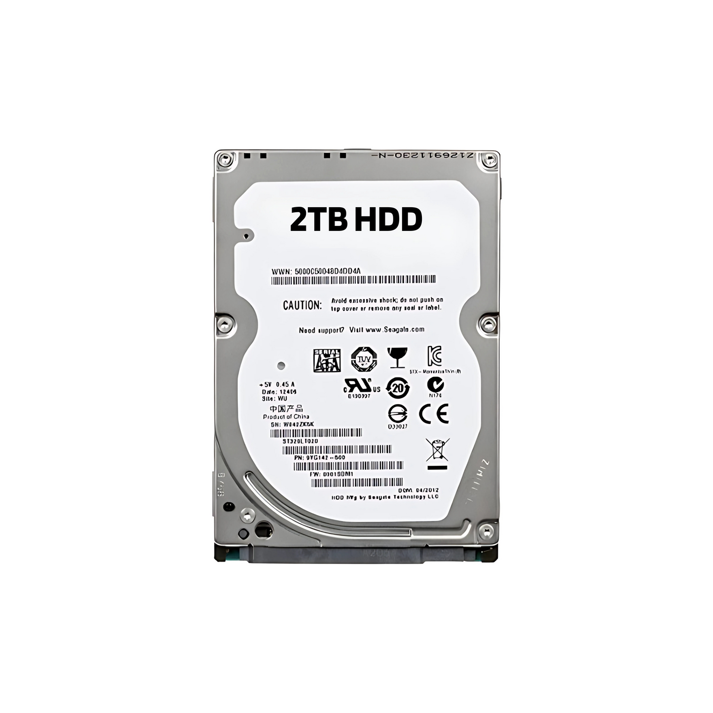 2TB (Terabyte) 3.5-inch SATA Hard Drive - Refurbished